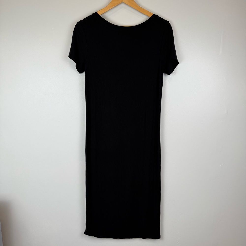 Storq Black Midi t shirt dress Size 1 XS Maternity Pregnancy Pregnant